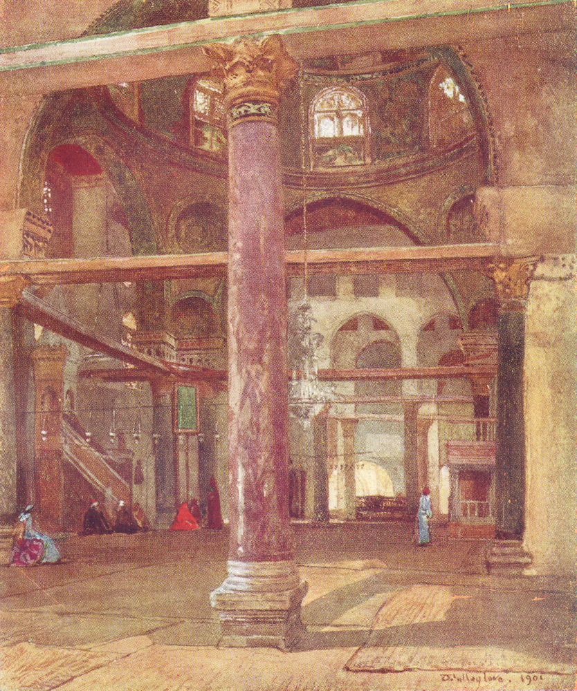 JERUSALEM. Mosque of El Aksa south-east 1902 old antique vintage print picture